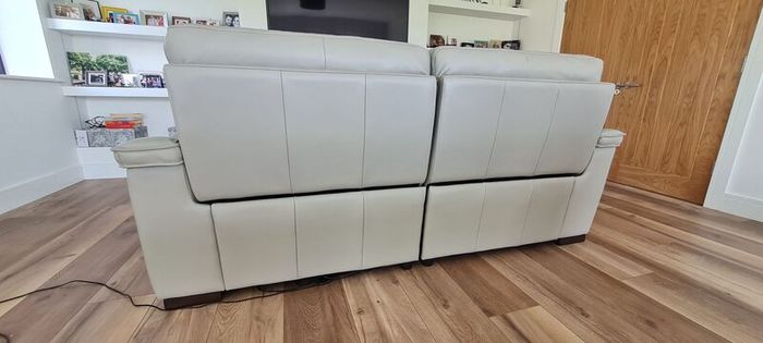 3.5 seater electric leather sofa