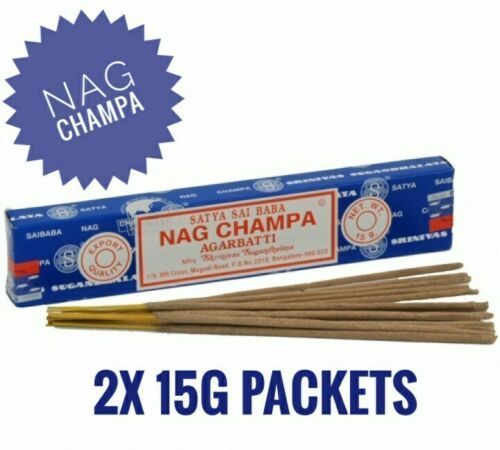 Satya Sai Baba NAG CHAMPA Agarbatti Incense 15g 2x Packets best selling