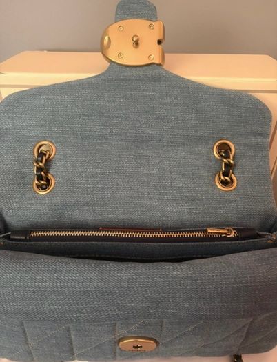 Coach Tabby 26 in quilted denim