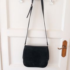 Texier Black Leather Vintage Cross Body Bag