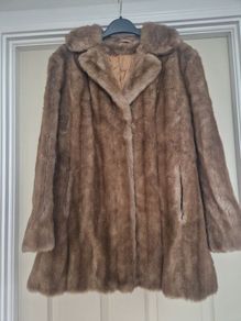 Vintage Astraka London Faux Fur Coat