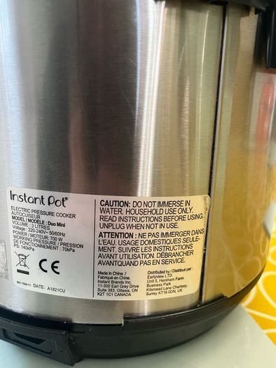 Instant Pot pressure cooker