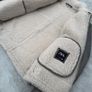 Grey Zara Shearling Bomber Aviator Jacket Image 5