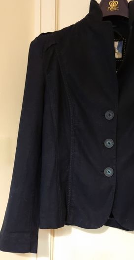 Per Una Navy Pure Linen Blazer S12