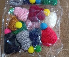 Wool Knit Doll Beanies Hats Winter Hat Pom Pom