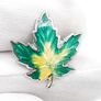 Signed Enamel Silver Brooch Image 6