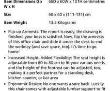 High office chair/drafting chair