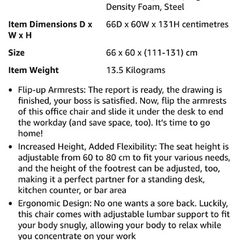 High office chair/drafting chair