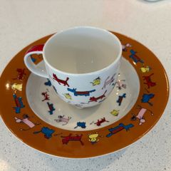 Villeroy and Boch Decorative Kids Cat and Dog motif bowl and cup