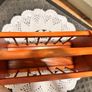 Vintage Wooden Spindle Magazine Rack / Vinyl Record Holder Image 2