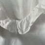 Mango White 100% Cotton Ruffle V-Neck Sleeveless Top - Size Medium. Image 2