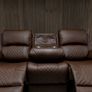 Roman Leather Manual Recliner Sofa Set Image 4