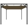 Garden Gazebo with Retractable Roof Taupe Image 2