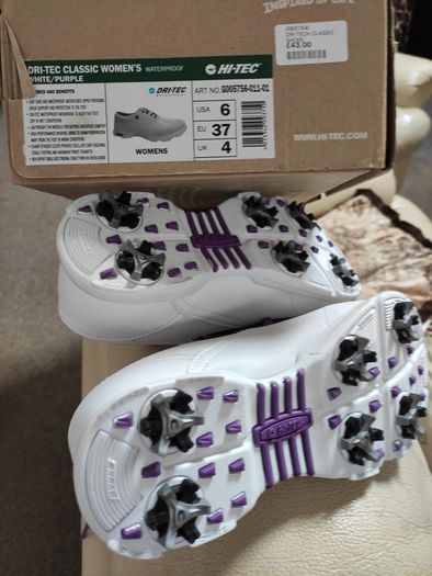 Ladies Golf Shoes size 4, waterproof breathable, Hi-Tec Dry-Tec