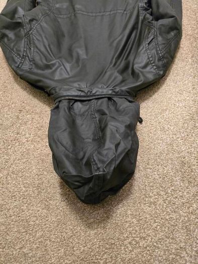 Schott NYC Grant M85-237-04 Black Waxed Parka / Field Jacket Mens