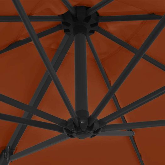 Cantilever Umbrella  Cantilever Umbrella with Steel Pole Terracotta 250x250 cm