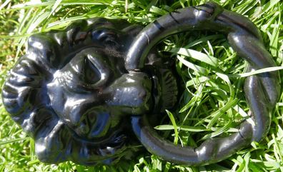 Vintage Lions Head Door Knocker Cast Iron Antique