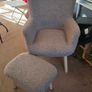 Jysk Armchair and Footrest Image 3