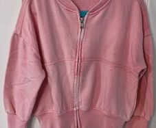 Pink zip-up bomber style jacket, age 5-6, BNWT