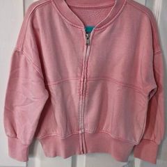 Pink zip-up bomber style jacket, age 5-6, BNWT
