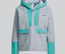 Adidas Terrex Sherpa Hooded Fleece Jacket Size M (uk12-14)