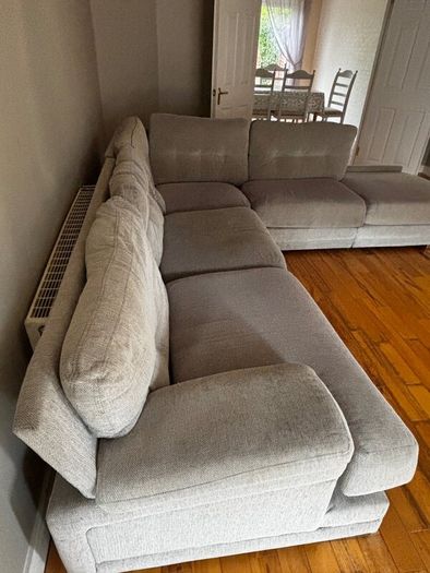 Grey Living Room Corner Sofa/Couch