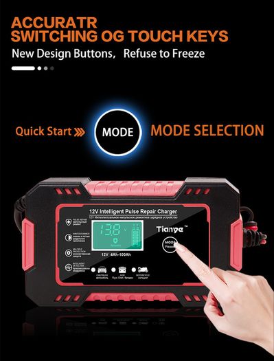 Car Battery Charger Digital LCD Display Full Automatic 12v Car Battery Charger Power Puls Repair Chargers Wet Dry Lead Acid