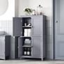 Bathroom Cabinet 4 door Grey Image 2