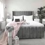 Double Bed Modern Lined Headboard Image 2