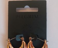 Pilgrim Danish Design Rose Gold Tone Chunky Crescent Hoop Earrings New RRP 29.95 CAN POST