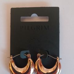 Pilgrim Danish Design Rose Gold Tone Chunky Crescent Hoop Earrings New RRP 29.95 CAN POST