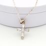 Sterling Silver CZ Cross Necklace On 925 Italian Chain Image 6