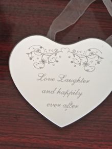 Beautiful Mirror Glass Heart, NEW