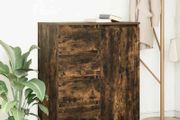 Sideboard with Drawers Smoked Oak 71x35x84 cm