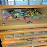 Beautiful Rare Old MEZ Progress Advertising Cabinet with Numbered Drawers 1 to 10 with Contents Image 7
