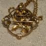 Antique Edwardian 9ct Gold Green Garnet Openwork Pendant & Belcher Chain Necklace Image 7