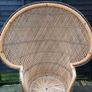 Large 1970s Peacock Throne Wicker Chair Image 4