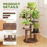5 Tier Tall Plant Stand Indoor, Corner Wood Plant Shelf for Multiple Plants, Tiered Round Flower Stand for Patio Garden Balcony Living Room Bedroom Image 5