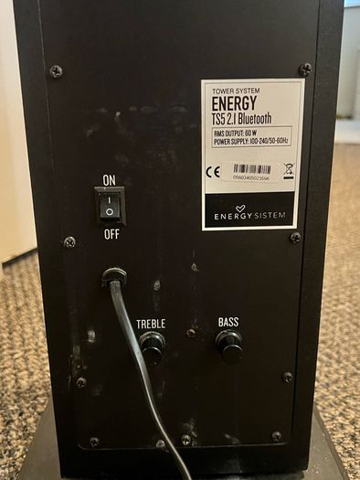 Energy System TS5 2.1 Bluetooth Tower Speaker 60W + Remote