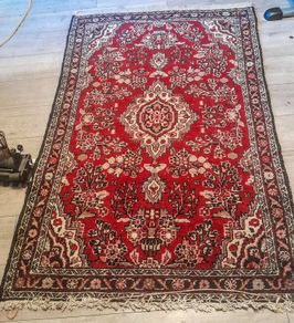 Antique hand knotted Oriental rug