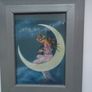 Fairy on the Moon picture, Home decor, Gift, Picture Image 3