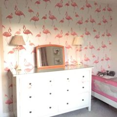 3 rolls of fabulous Arthouse Flamingo Queen wallpaper