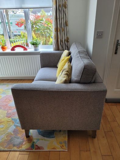 Murphy Home Furniture Charm 2 Seater Sofa. Grey Excellent Condition
