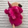 Keel Toys Pugsley Dog Pug Soft Toy with Pink Unicorn Costume approx. 23 cm. Used Please see photos Image 9