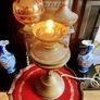 Vintage Brass oil lamp converted to  electric Image 3