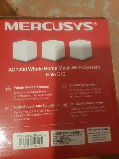 Mercusys  AC1200 whole home mesh wi -fi sistem