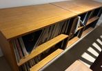 Set of 3 wooden shelving units