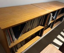 Set of 3 wooden shelving units