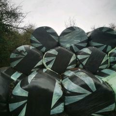 Silage bales and haylage