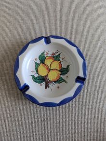 Italian Handmade Ceramic Lemon Ashtray - Nuove Creazioni
